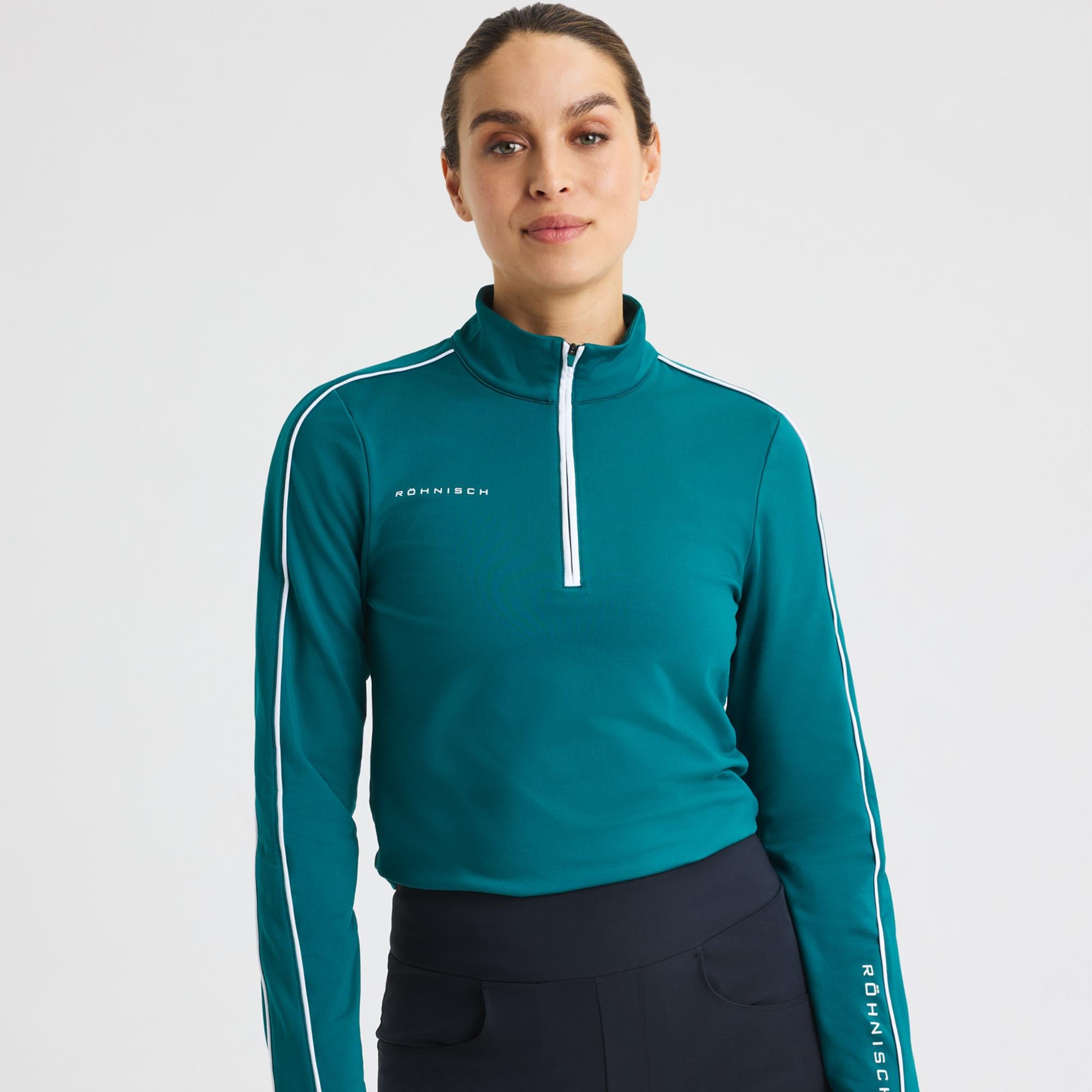 Rohnisch Amie Brushed Ladies Golf Mid Layer Augusta Green